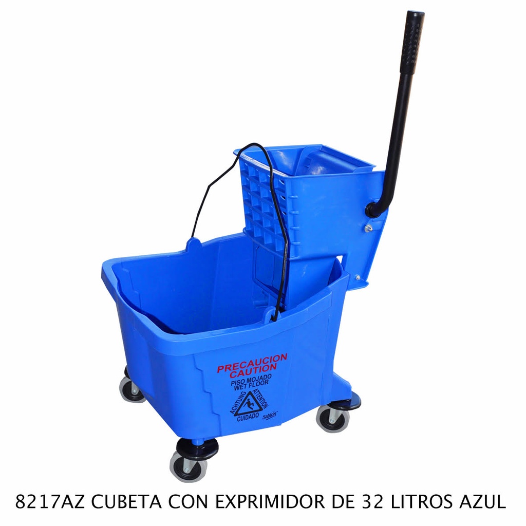 Cubeta con Exprimidor y Ruedas 32L SABLON