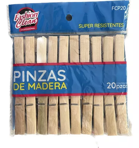 Pinza para Ropa Madera FASHION CLEAN