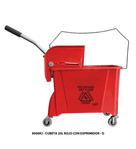 Cubeta con Exprimidor y Ruedas 20L SABLON