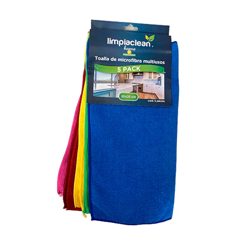 Paño Microfibra 5 Pack 35x35cm LIMPIACLEAN