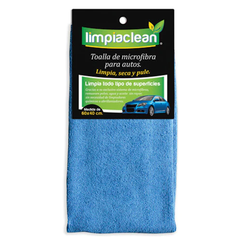 Paño Microfibra Automovil 60x40cm LIMPIACLEAN